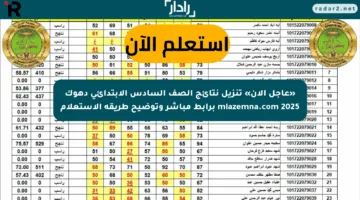 «عاجل الآن» تنزيل نتائج الصف السادس الابتدائي دهوك mlazemna.com 2025 برابط مباشر وتوضيح طريقة الاستعلام